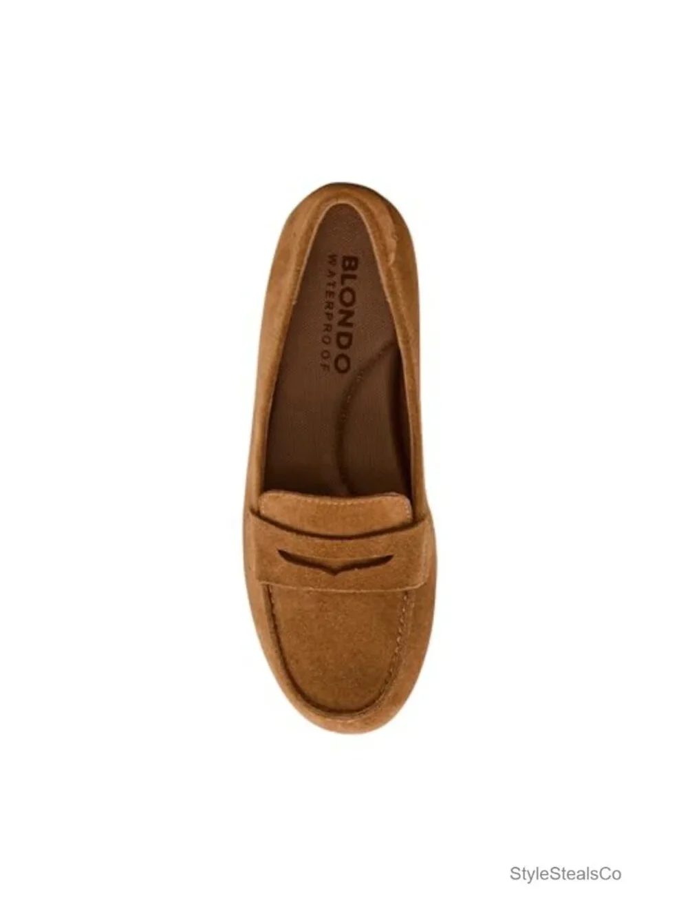 Womens Slip-On Loafers Water Resistant Leather Comfort